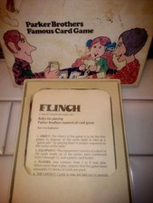 Vintage Flinch Parker Brothers Famous Card Game Complete  1976 Made In U.S.A.