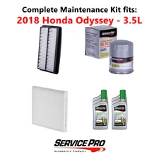 2018 Honda Odyssey 3.5L Complete Cabin, Air & Oil Filter Kit (0W-20)