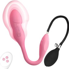 Inflatable Anal & Vaginal Trainer Vibrator w/ Remote 10 Modes #A258