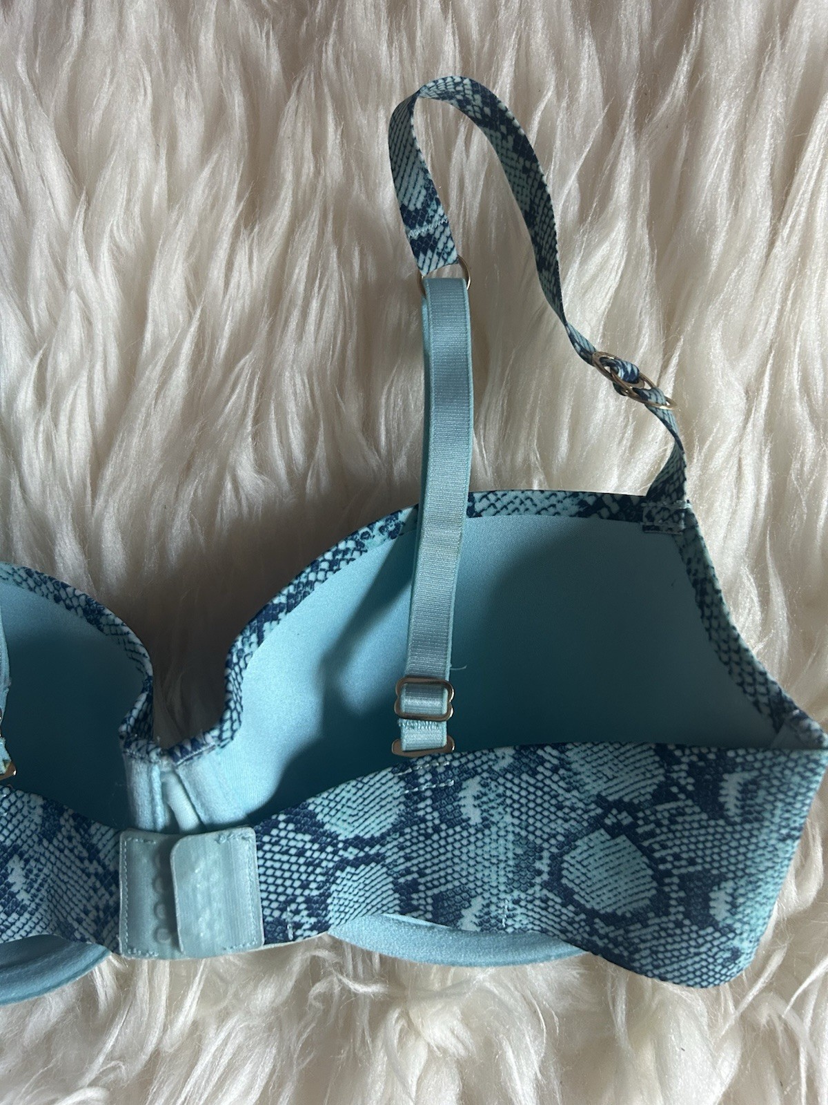 Stella McCartney Blue Turquoise Python Snake Prin… - image 10