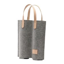 Filz Weinflaschentragetasche stabile doppelte Weintasche für Picknick Camping Party