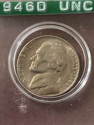 RARE FIND 1946-D Jefferson Nickel Uncirculated 5C Coin Denver Mint