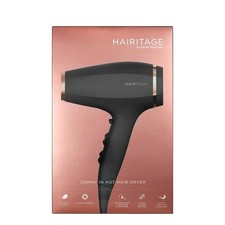 Hairitage 1875 Watts Ionic Hair Blow Dryer, Frizz Control and Shine for All Hair