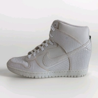 Nike Dunk Sky Hi Wedge White Croc Größe UK 7 EUR 41 (528899 105)