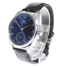IWC SCHAFFHAUSEN PORTUGIESER AUTOMATIC 40 IW358305 40mm SS Navy Leather #C137 2