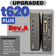 Rev.A HP T620 PLUS Thin Client GX-420CA 8/64 Intel 4PORT GB pFsense OPNsense