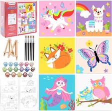 goldentime Kids Paint by Number Kits Including 6 inches 6 inches, fantasy
