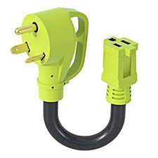 30 Amp to 15 Amp RV Adapter,30 Amp to 110 Volt 30A Male/15A Female - 12 inch