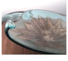MCM Murano Blown Art Glass Clamshell Dish with Copper Glitter Splash — photo 1