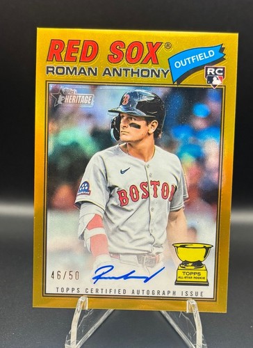 Roman Anthony #ROAC-RA 2026 Topps Heritage Chrome Autograph card