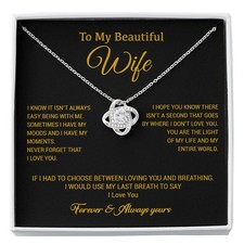 To My Wife Necklace, Gift For Wife, Anniversary Gift For Wife, Christmas Gift