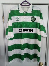 Glasgow CELTIC Fc 1989/91 HOME SOCCER JERSEY UMBRO Authentic VINTAGE Size Large