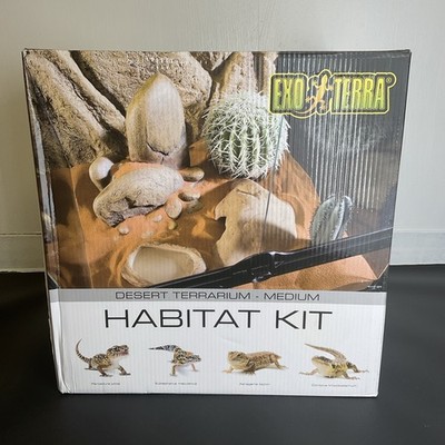 Exo Terra Reptile Glass Natural Habitat Kit Desert / 18'' x 18'' x 18'' (A24)