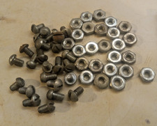 Gilbert Erector Set Part S51: Cadmium Plated 1/4" Screws hex nuts Lot of 25 A