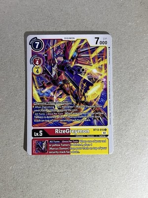 RizeGreymon BT13-015 C Versus Royal Knights Digimon