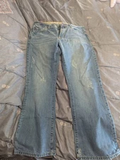 Trevero Distressed Boot Cut Men's Jeans 36x32 Medium Wash