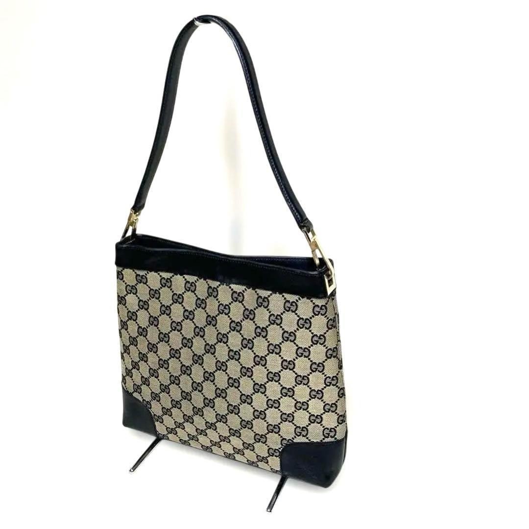 Gucci GG Monogram Tote Bag in Beige and Black Unisex Shoulder Handbag