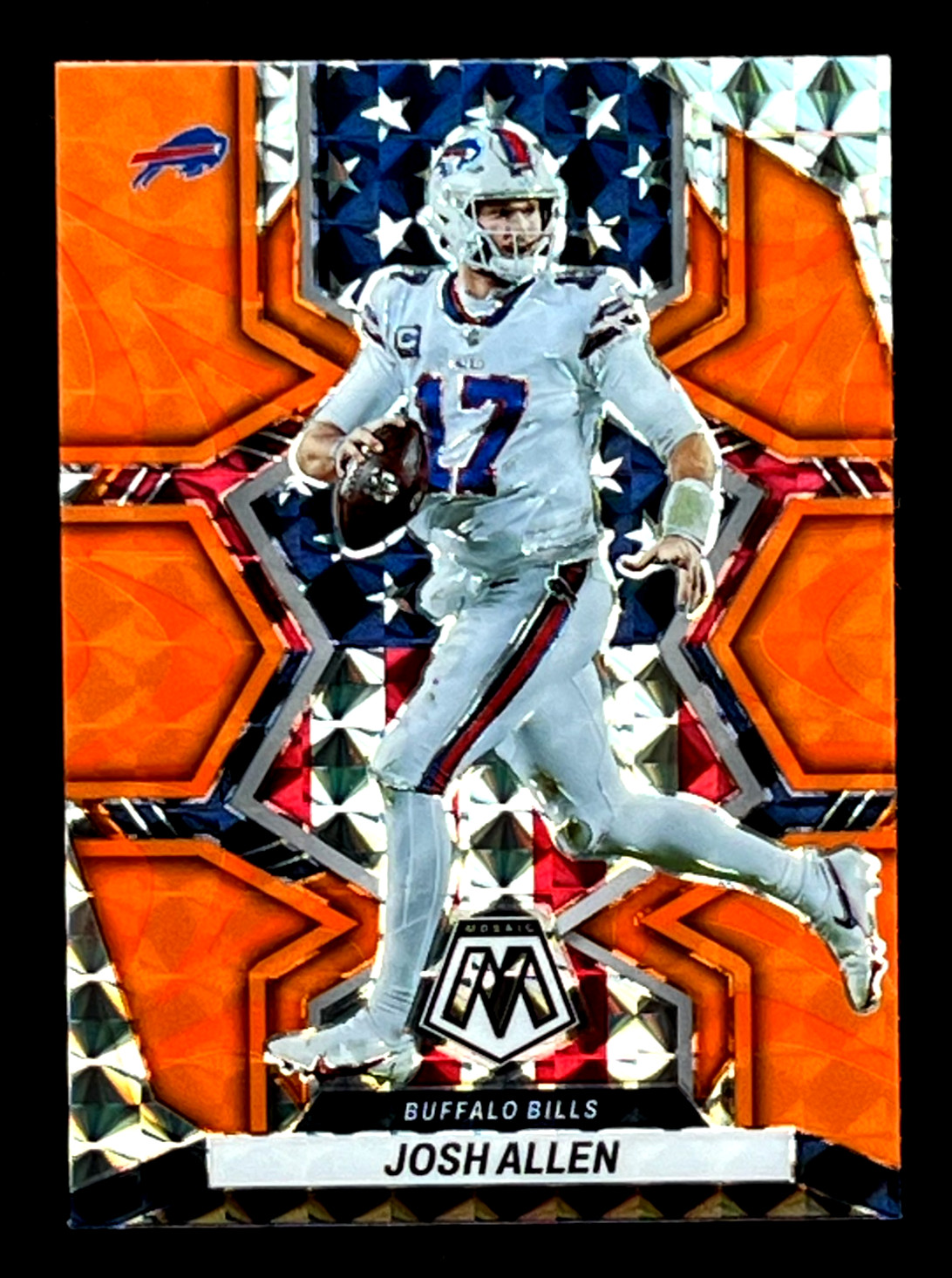 Josh Allen 2022 Panini Mosaic Reactive Orange NATIONAL PRIDE Bills #253