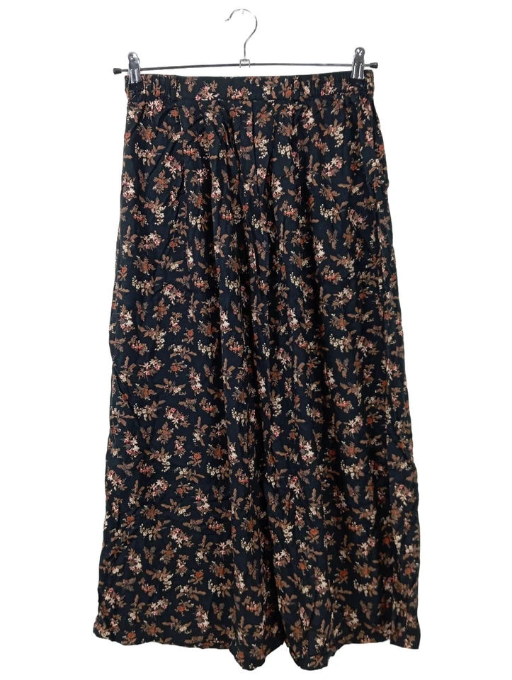 SOLITAIRE Midirock Damen Rock Gr. DE 38 schwarz-braun-hellorange Casual-Look - Bild 2 von 4