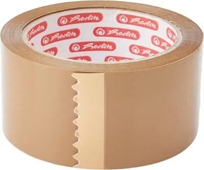 Herlitz 66 x 50 mm Packing Tape - Brown 66 m x 50 mm,