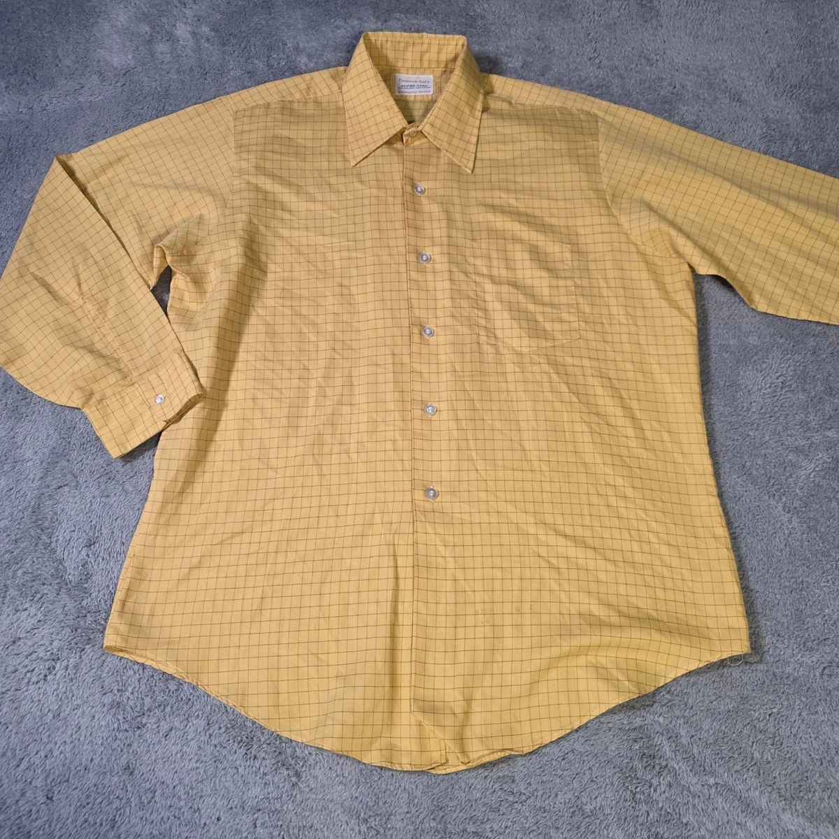 Yellow Button-Front 1960s Vintage Casual Shirts for Men for sale