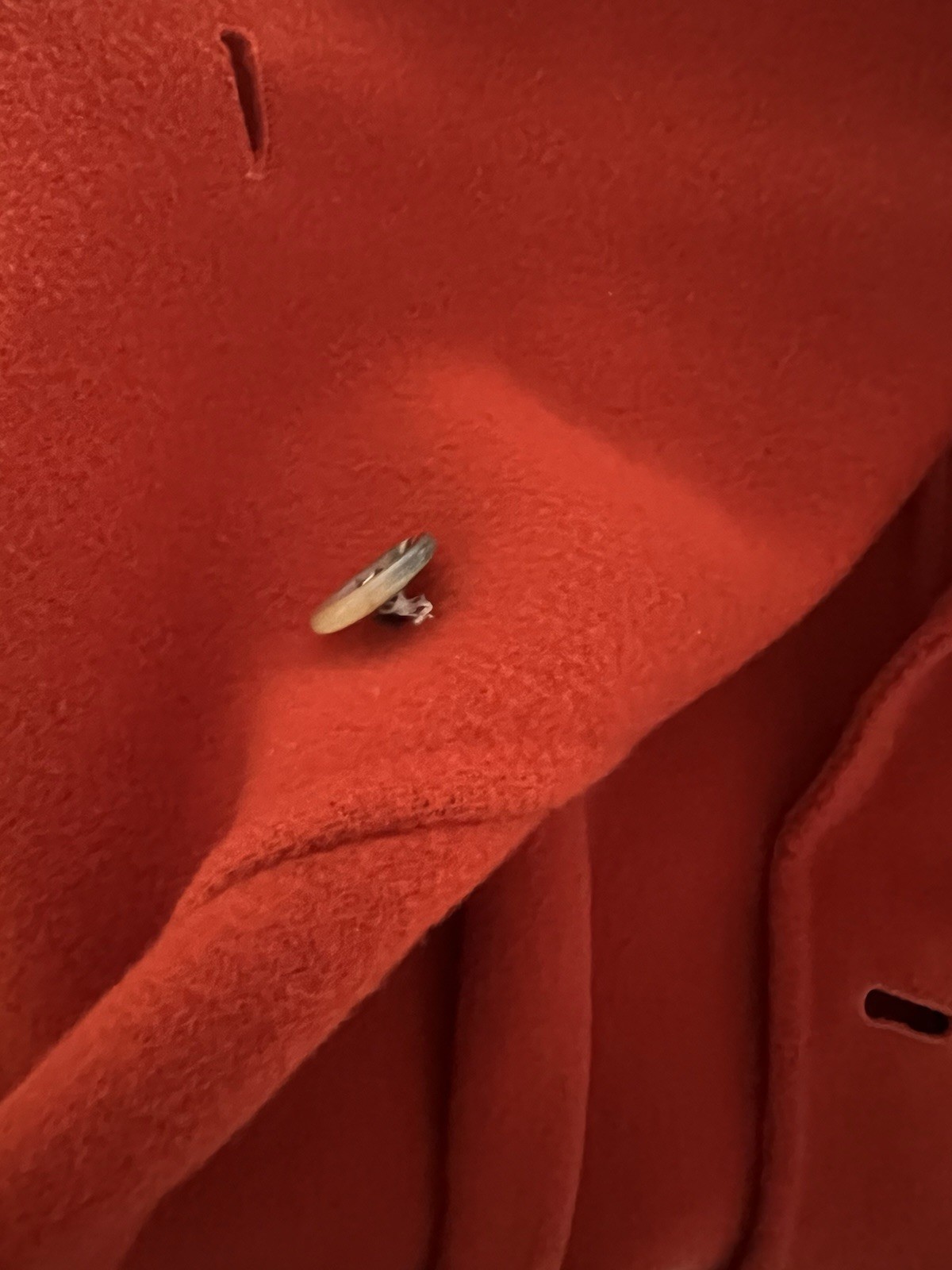 167 Vintage Gucci red wool pea coat, dolman sleeve, med/heavy weight size 40 image 6