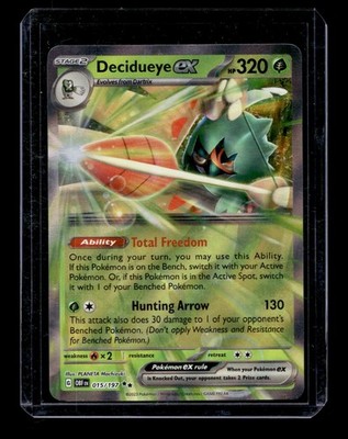 Pokmon TCG Pokmon Decidueye ex Decidueye 015/197 | eBay