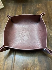 Leather dice tray tabletop games. S14