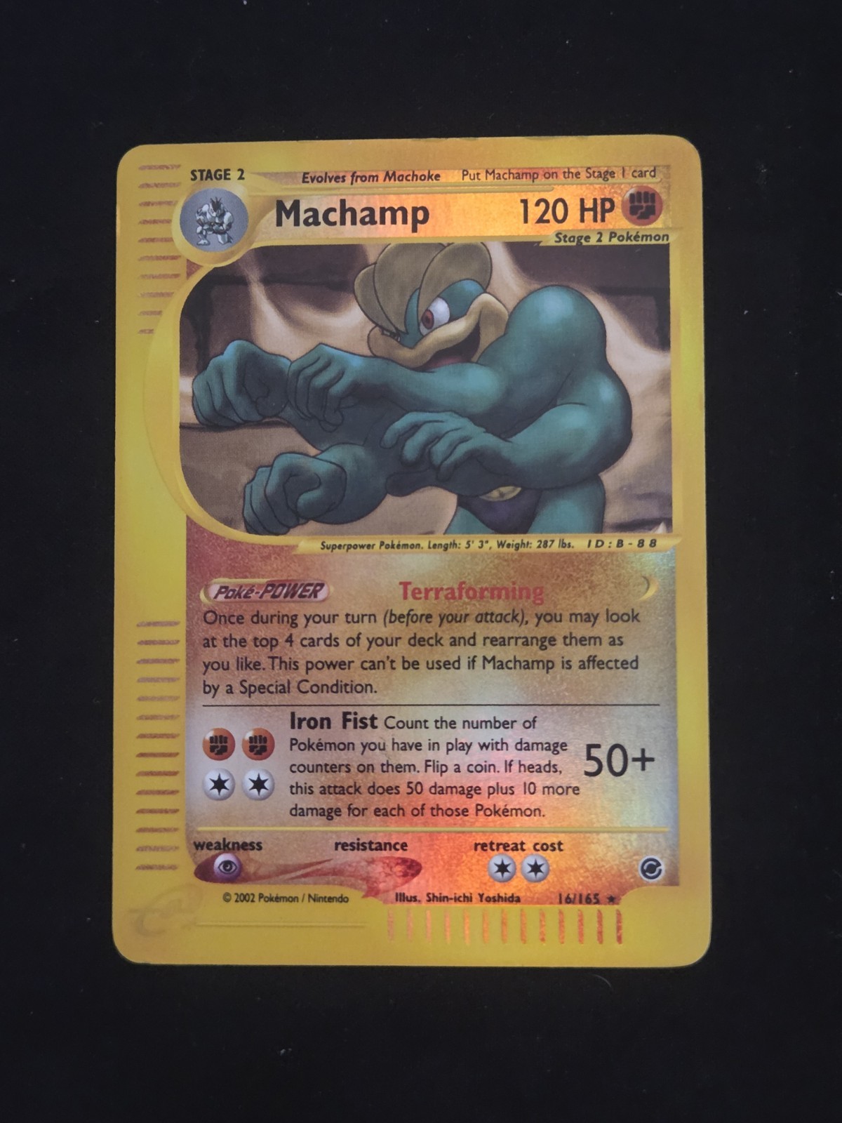 Pokémon TCG Machamp Reverse Holo Rare Card 16/165 Expedition Base Set