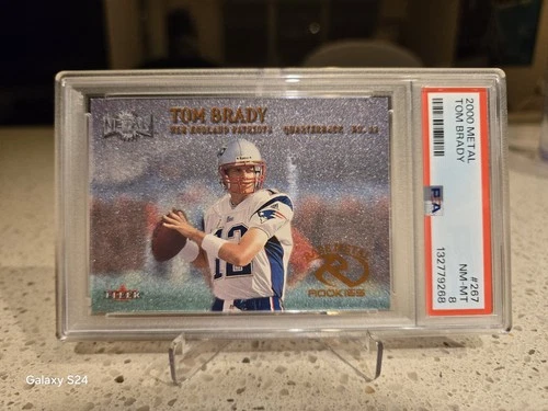 2000 METAL #267 TOM BRADY ROOKIE RC PSA 8