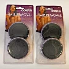 Conair Hair Removal System Replacement Pads HBRP08 New Old Stock Lot Of 2 Packs