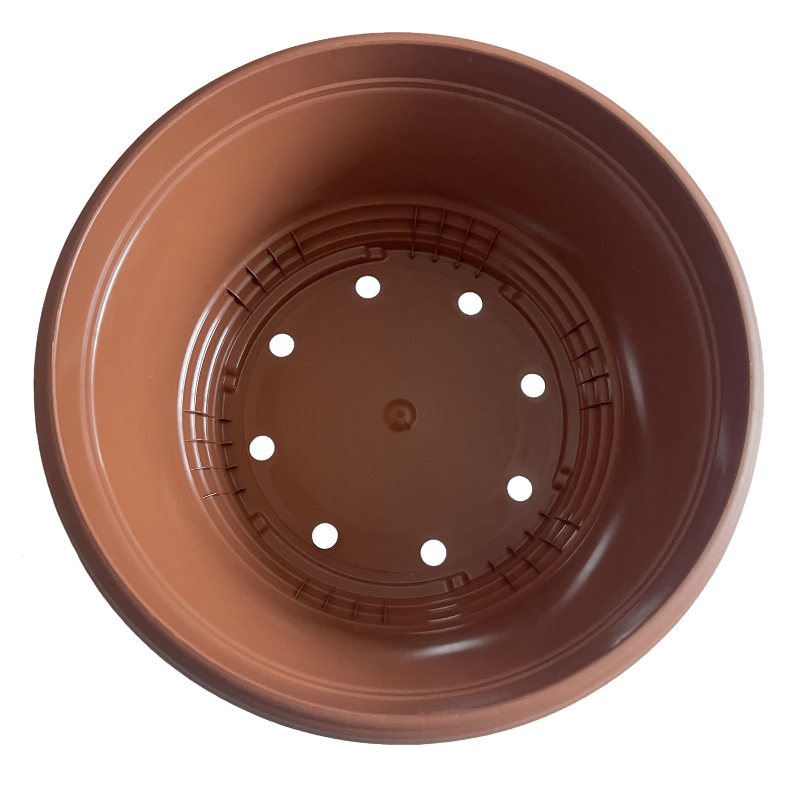 Teku Terracotta Colour Plastic Bulb Bowls 23cm Diameter Pack of 10