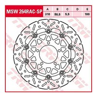 TRW Bremsscheibe 5,5 Mm Ohne ABE (FüR: Kawasaki ZX-10R Ninja ZXT00F 10 Vorne )