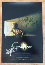 * DAKOTA FANNING * signed 12x18 poster * CORALINE * COA