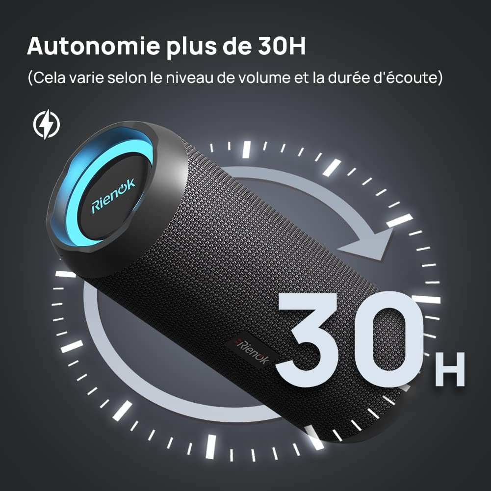 Enceinte Bluetooth 30W basses renforcées avec 30 heures d'autonomie - 3