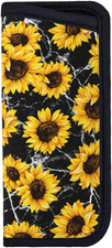 Sunflower Black Marble Glasses Case Eyeglass Sunglass Case Soft Pouch Slim Porta