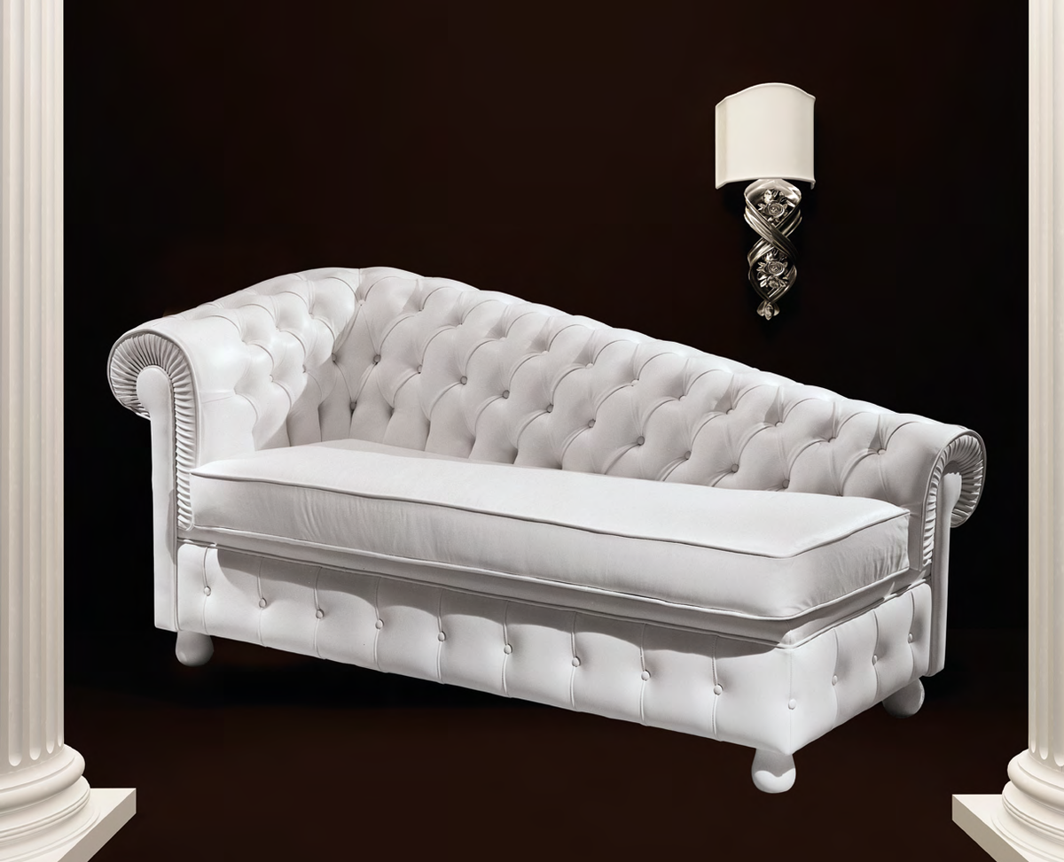 DIVANO CHESTER DORMEUSE DX-SX IN PELLE EXTRA LUSSO x SOGGIORNO