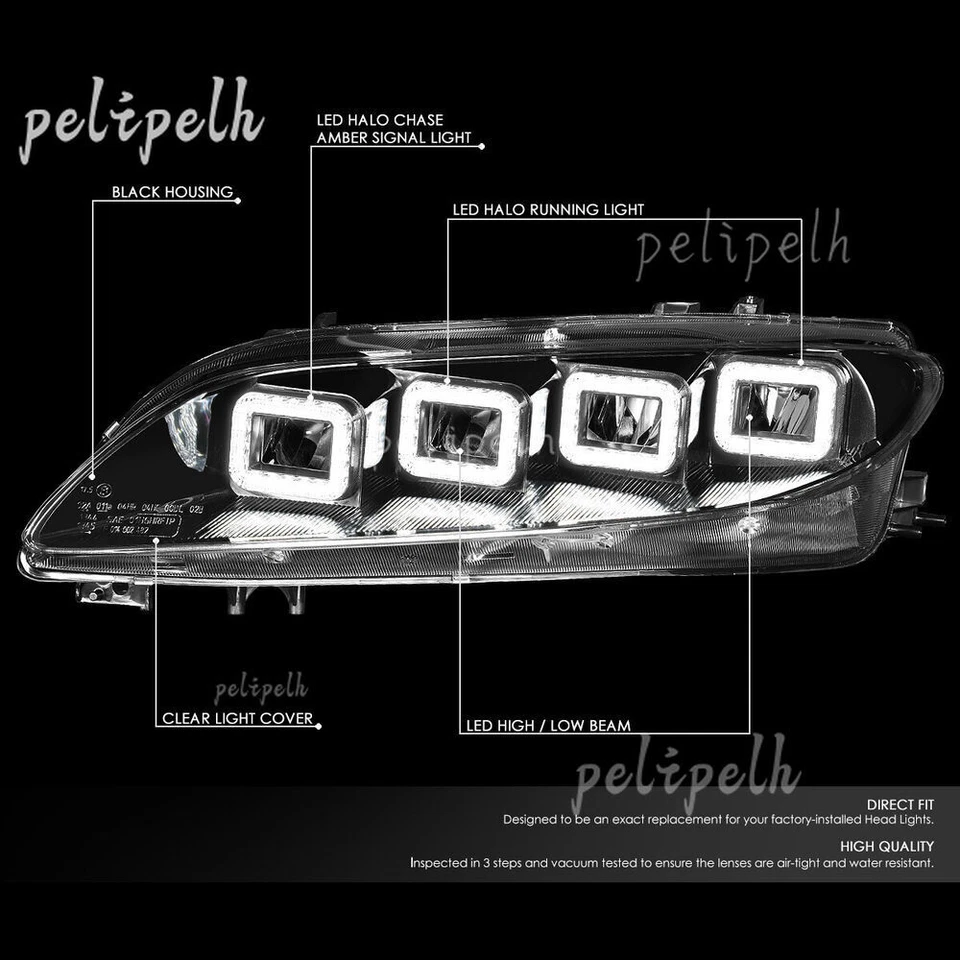 PARA 2003-2005 MAZDA 6 LED DRL FAROS INTERMITENTES SECUENCIALES [ESTILO BUGATTI] Foto 2 de 4