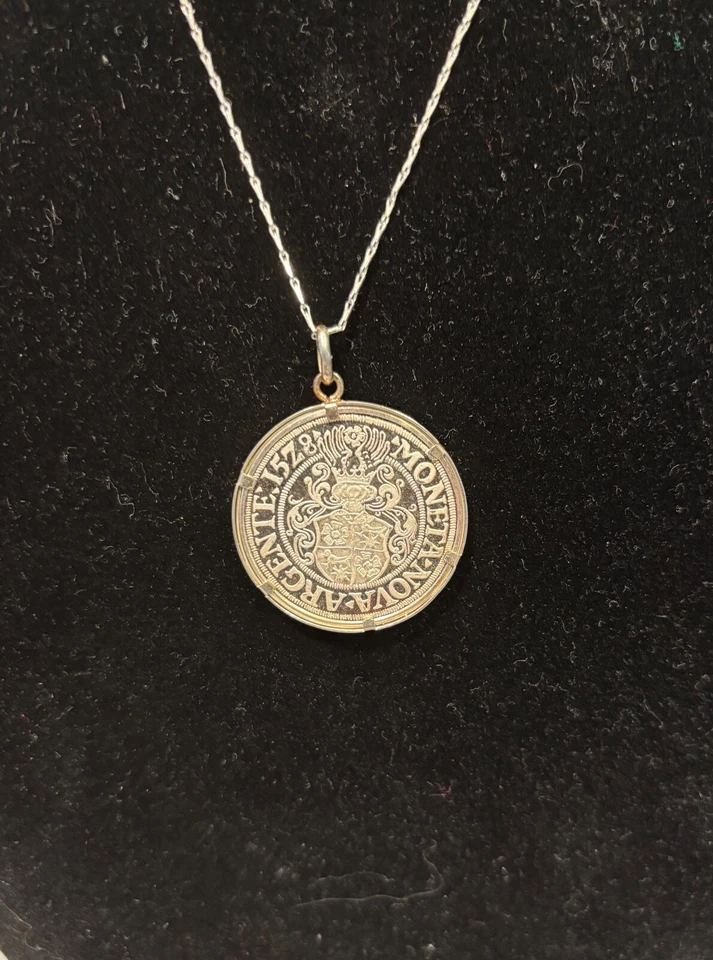 Silber 835 Kette mit Anhänger Münze "Lippischer Taler" - Bild 2 von 4