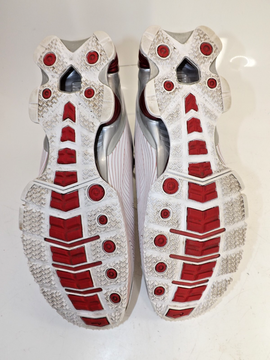 Nike Shox NZ Laser White & Red Pin stripe Running Shoe  display picture 1