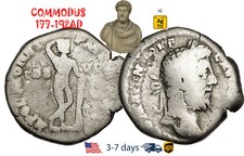 Ancient Roman Empire Coin Silver Denarius COMMODUS 177 - 192 AD Authentic #19244
