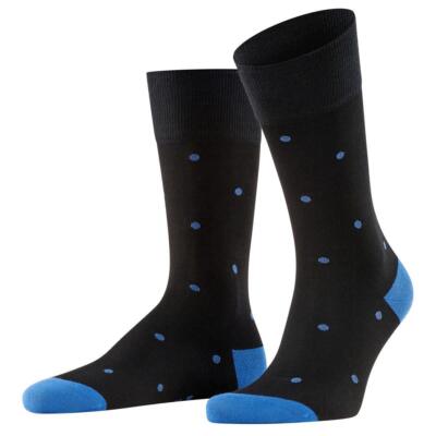 Falke Dot Spot Patterned Mercerised Cotton Mens Socks