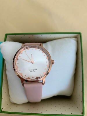 BLACK FRIDAY SALE NWT KATE SPADE Pink Metro Scallop Leather watch