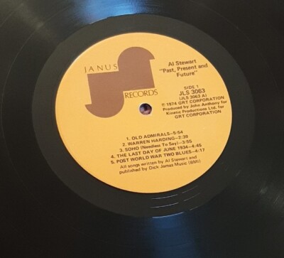 Al Stewart LP Past, Present and Future 1974 Janus JLS 3063 vg+ | eBay