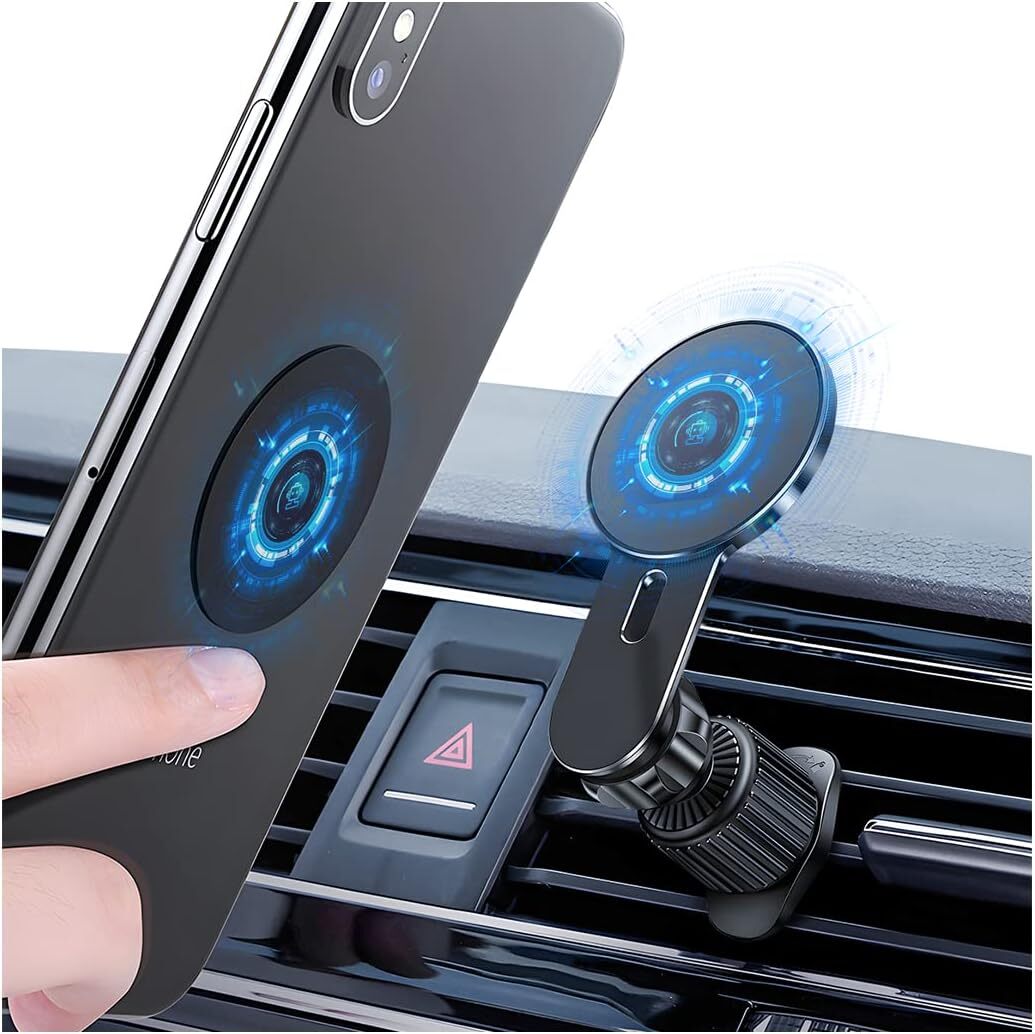 Magnetic Car Phone Mount for Air Vent HandsFree Cell Phone Holder Strong-image