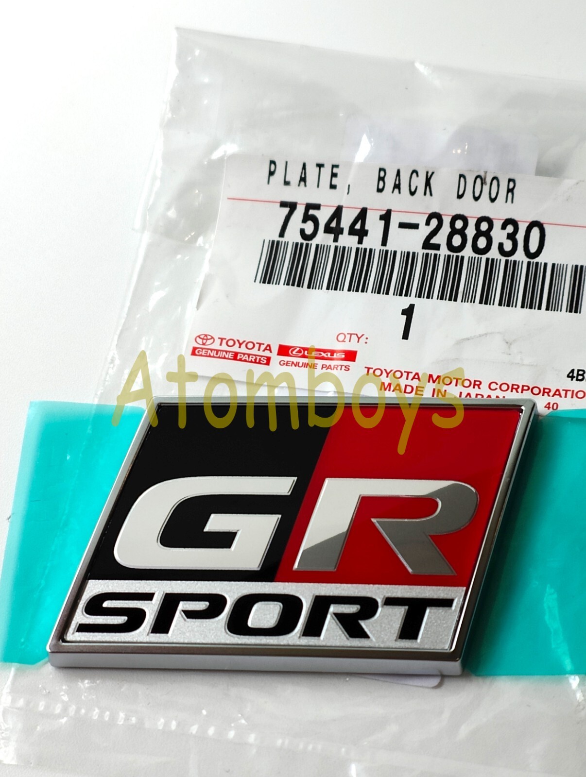 🏁 Emblema GR Sport Original Toyota Para Puerta Trasera – Insignia Negra Y Roja Para Hilux Revo & Fortuner