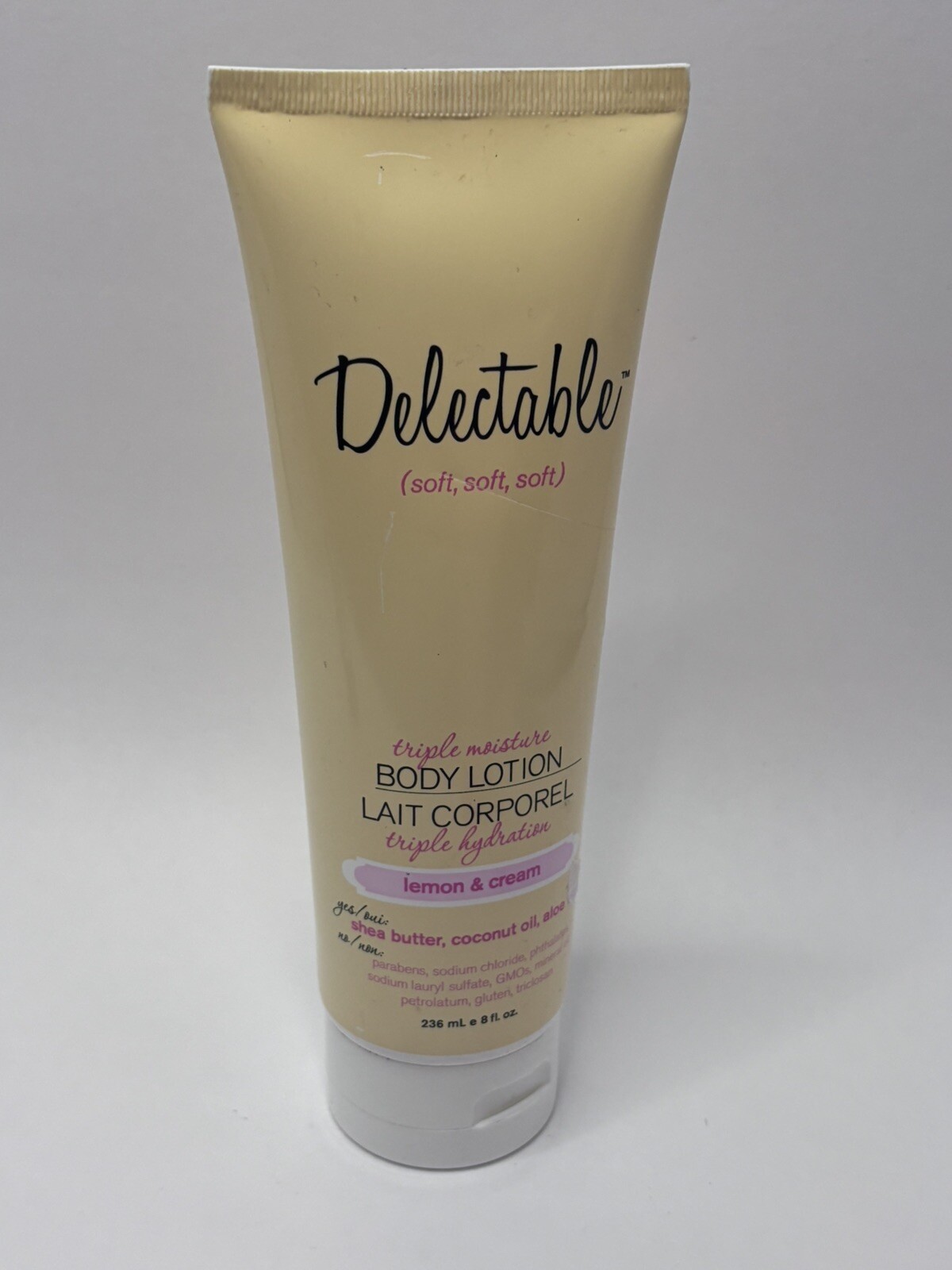 Delectable Soft, Soft, Soft, Lemon & Cream Body Lotion  8 fl