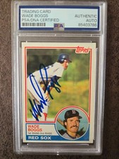 PICK 1 - 1983 Topps ROOKIE Wade Boggs #498 - PSA/DNA Autographed -Boston Red Sox