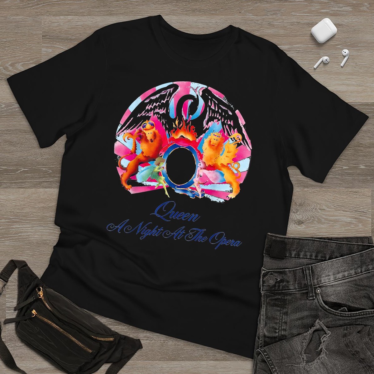 Queen Official A Night At The Opera Vintage T Shirt Men Women