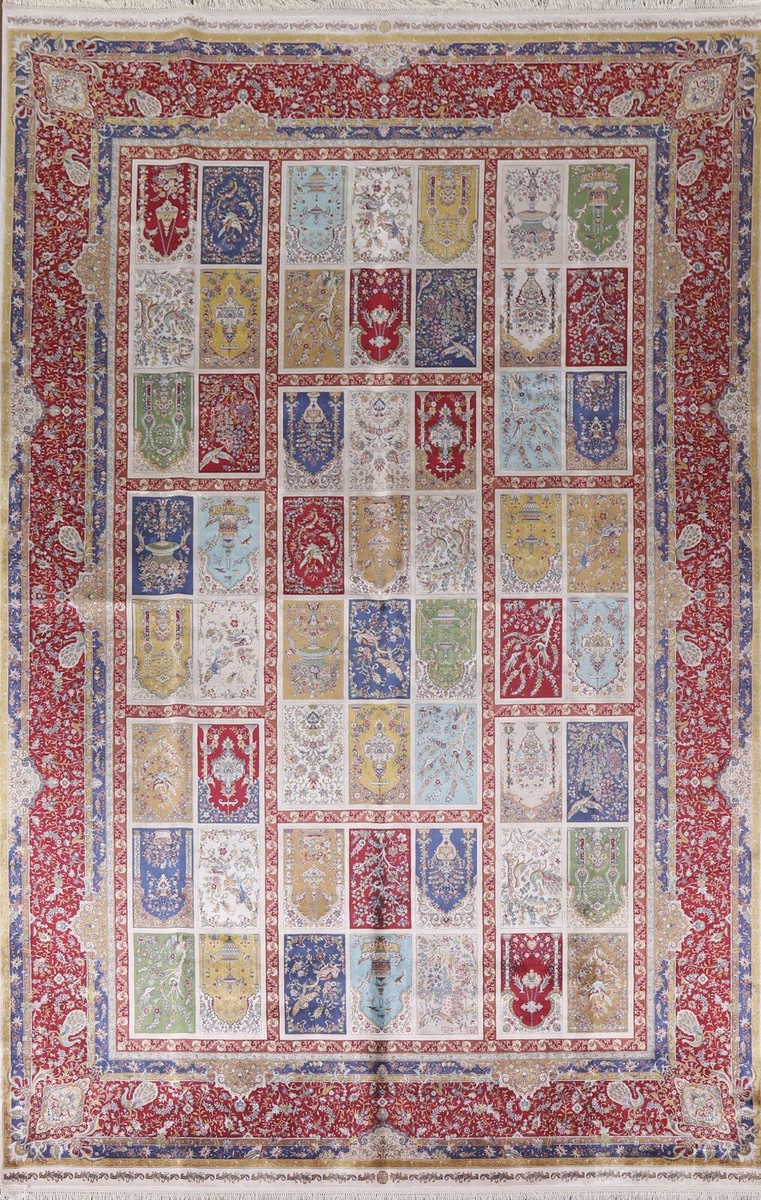 その他 handmade e Silk Top Quality 6x10 ft. Garden Design Traditional Turkish